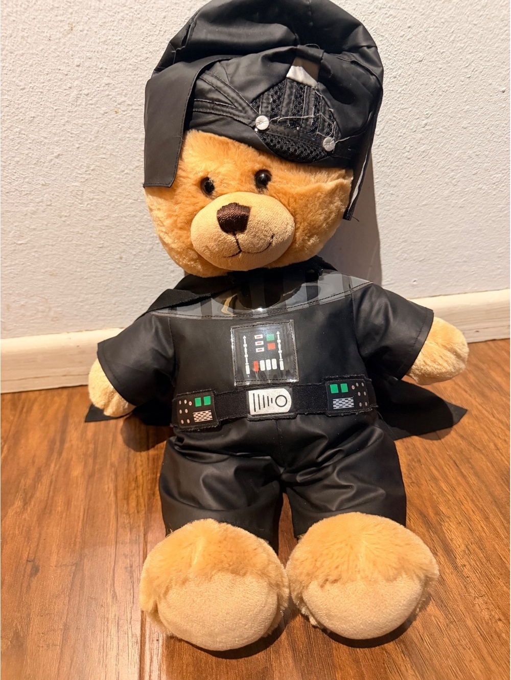 Plush Teddy Bear in Darth Vader Costume
